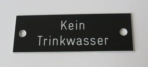 Kunststoff Schild "Regenwasser Kein Trinkwasser" Kleingarten Campingplatz NEU 