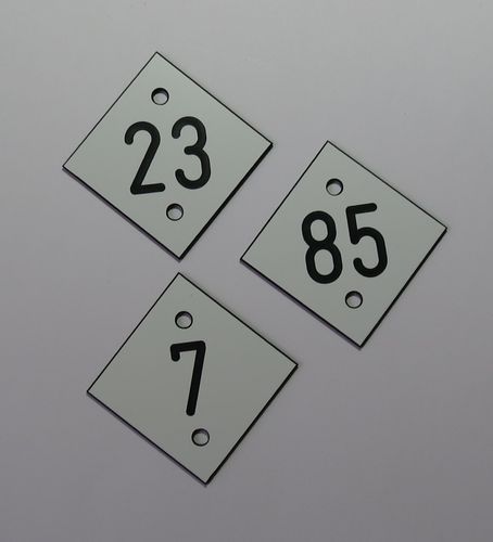 Kunststoff Regalschilder Hinweisschild  Zahlenmarken u Ziffernschilder 1 St 