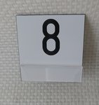 M-Acryl Tisch-Aufsteller Tischplatz Zahlen kompl. mit PVC Zahlenschild